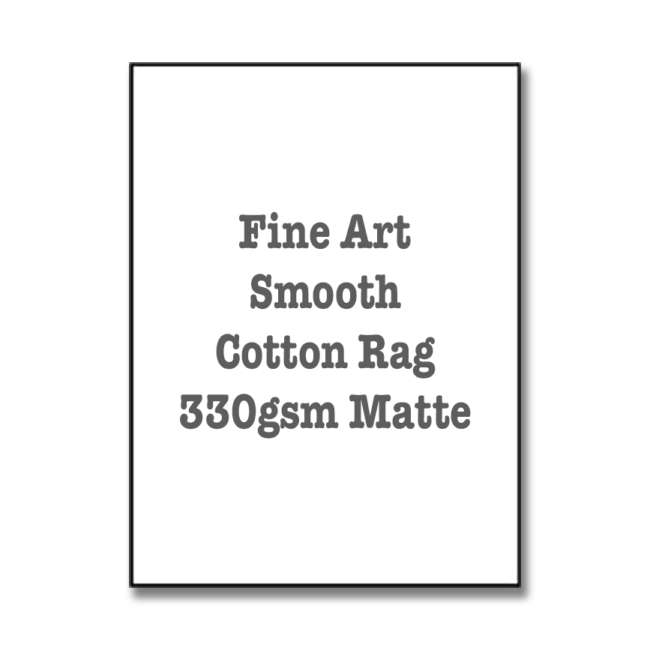 Fine Art Smooth Cotton Rag 330gsm Matte